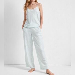 State of Day 2PC Silky Pajama Set  Seafoam Green Cami Wide Leg Pants L